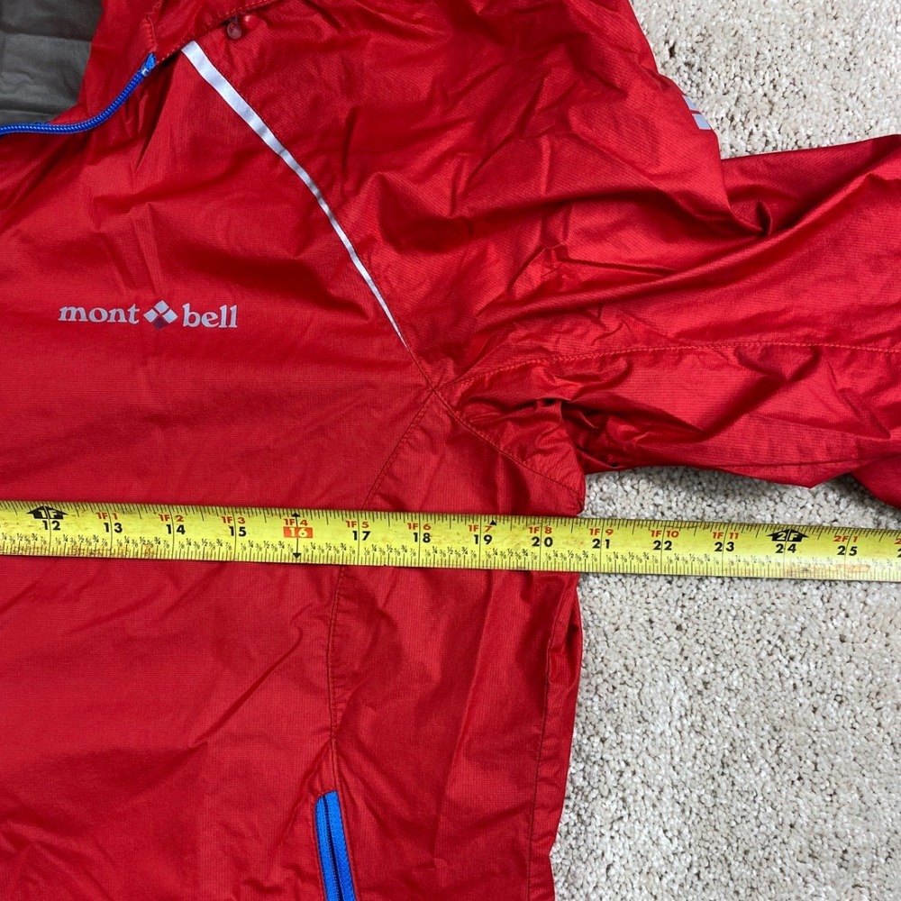 Montbell Windstopper Active Shell Jacket Red Womens Large Hooded Full Zip Hiking - Picture 6 of 10
